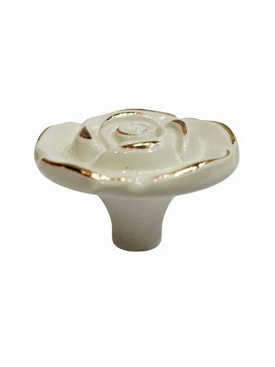 ACM Knob Furniture made of Zamak & Metallic Beige-gold 12020-000-12B1 1pcs