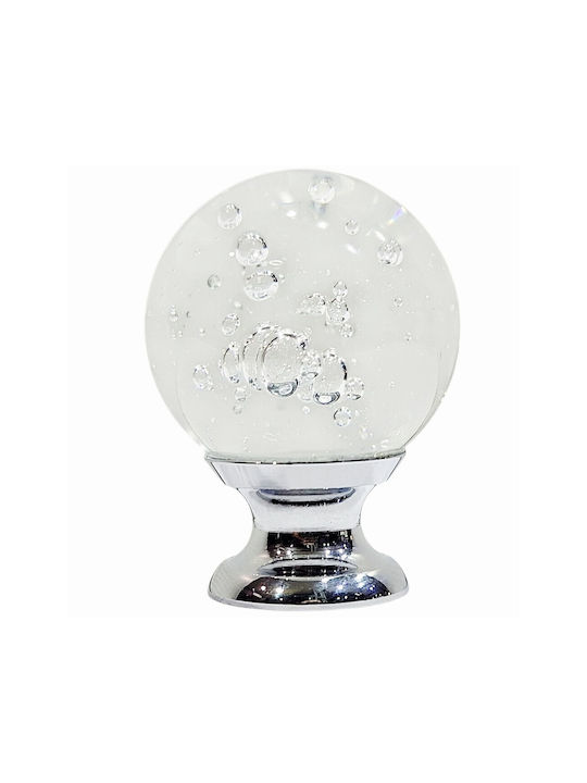 Steel-Nova Knob Furniture made of Crystal & Metallic & Zamak Murano Crystal 30mm (Center Distance 30mm) 12005-000-MOUR 1pcs