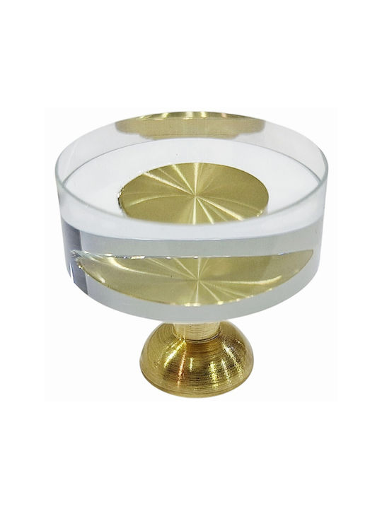 Steel-Nova Knob Furniture made of Crystal & Metallic Murano Crystal 30mm (Center Distance 30mm) 12004-000-MOUR 1pcs
