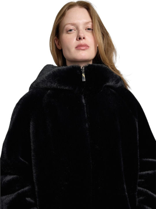 Damen Schwarz Mantel