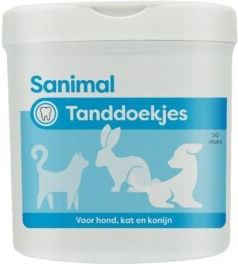 Dental Wipes Dogs Cats Sanimal