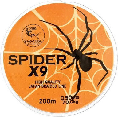 Fir Textile Baracuda Spider X9 200 М 9 Паралелни Плетени Влакна Оранжево-Флуоресцентни
