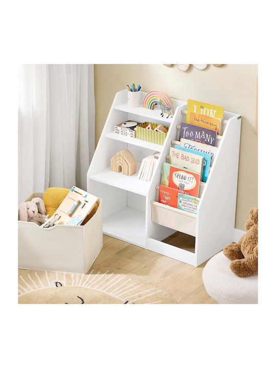 Bibliotecă pardoseală Lemn Alb 80x40x80cm