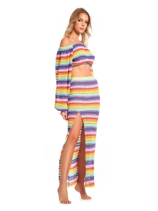 Γυναικείο Crop Top Off-Shoulder Multi