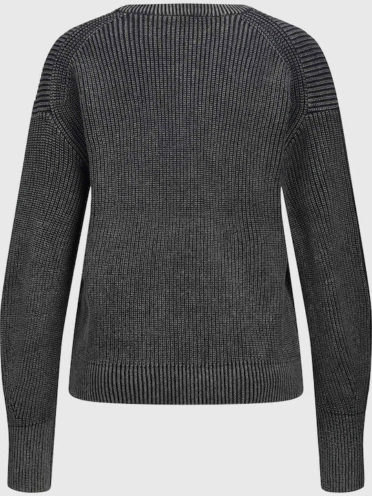 Women's Long Sleeve Cotton Sweater Black