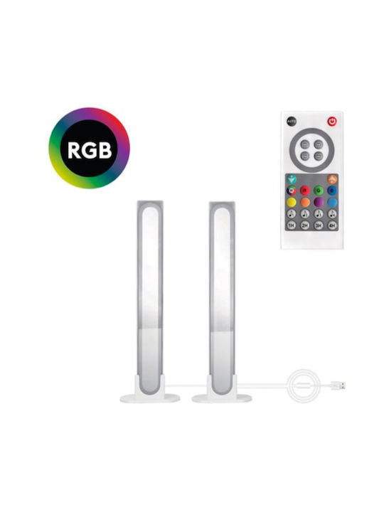 Διακοσμητικό Φωτιστικό LED RGB 2τμχ 7.5x3.5x28εκ.