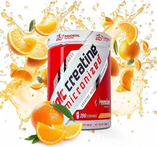 Immortal Nutrition Epic Creatine Μικρονισμένη Μονοϋδρική Κρεατίνη 5000mg με Γεύση Πορτοκάλι 1000gr