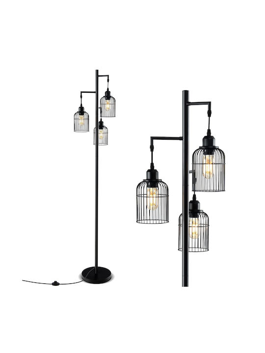 Costway Vintage Floor Lamp H169cm. Black