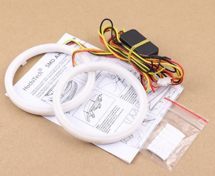 Car Headlight Angel Eyes Rings 12V Smart ForTwo White Color 4pcs
