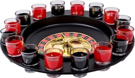 Foxmag24 Joc De Ruletă 16 Pahare De Shot Roșii