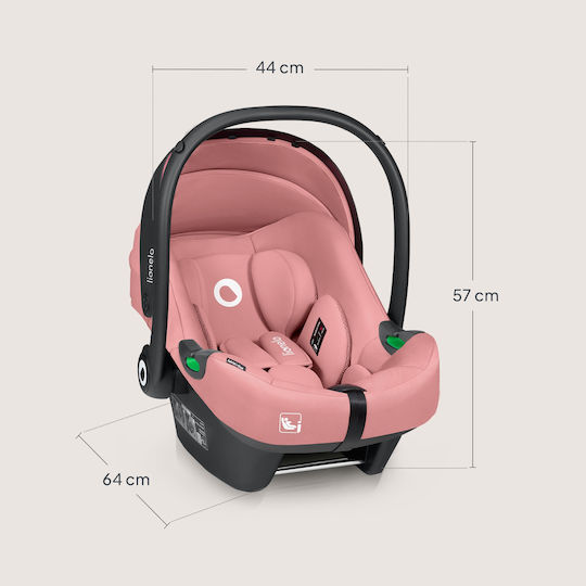 Lionelo Astrid Καθισματάκι Αυτοκινήτου i-Size με Isofix Pink Coral