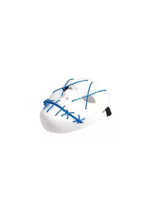 Purge Horror Latex Mask With Light Blue 3 Pieces