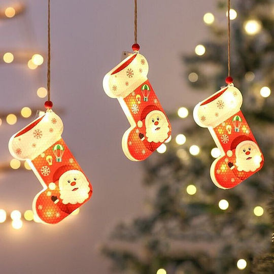 Masterled Illuminated Christmas Plastic Figure Boot White Length 9.1cm