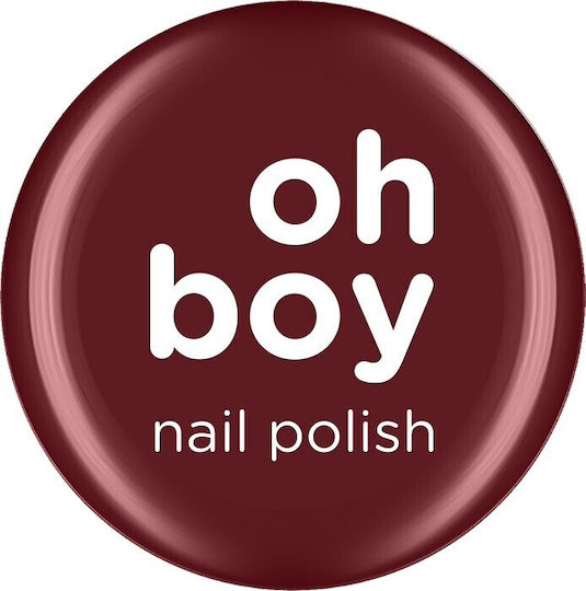 OhBoy Glossy Βερνίκι Νυχιών Γκλιτερ Σκουρο Κοκκινο