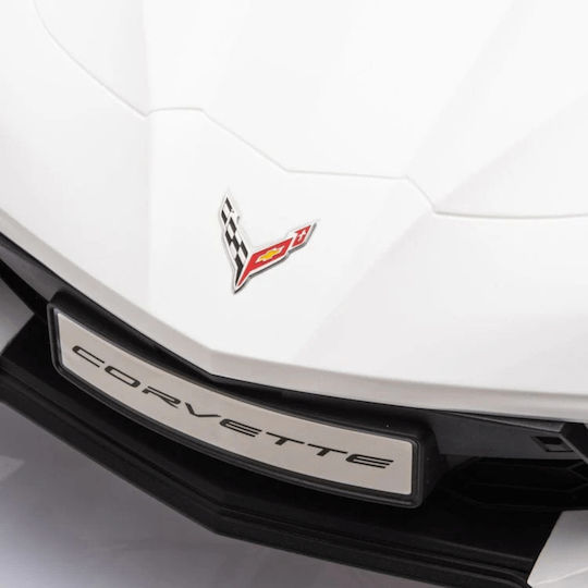 Corvette C8 Einsitzer Lizensiert 12 Volt Weiß Kinderfahrzeuge CARS-TR2309R/C-12V-Weiß