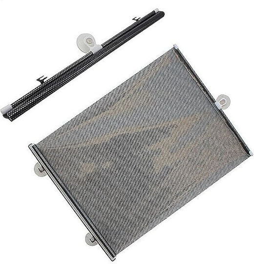 Auto-Sonnenschutz Mit Saugnapf Maße 68cm x 125cm Ausziehbar Schwarz