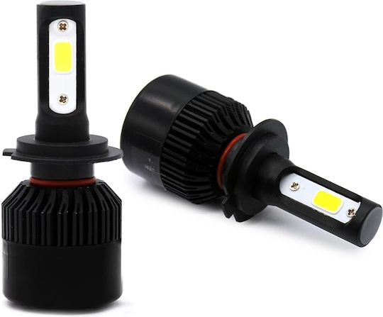 Set 2 Lămpi Auto Led H1 S2 Black Edition Faruri Led 12v 24v 50w 8000lm 6500k
