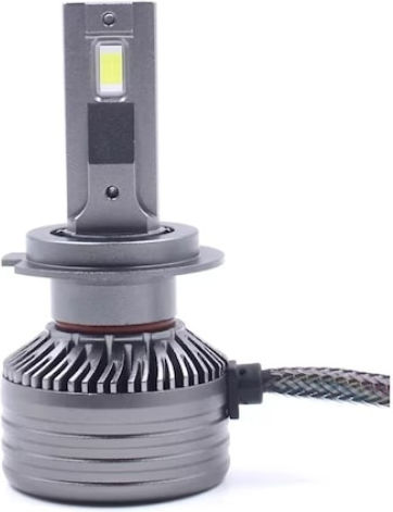 Set 2 Lămpi Auto Led H7 F9a 150w Canbus 21000lm Fără Eroare 6000k Fără Interferențe Radio Ventilator De Răcire Argintiu