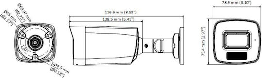 Hikvision DS-2CE17K0T-LFS Surveillance Camera Full HD+ 5MP Waterproof with Two-Way Communication and Lens 2.8mm