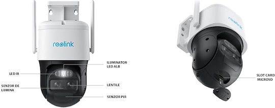 Reolink TrackMix IP Cameră de Supraveghere Wi-Fi Full HD+ 4MP Rezistentă la apă Pe baterii cu Comunicare Bidirecțională și Lentilă 2.8mm