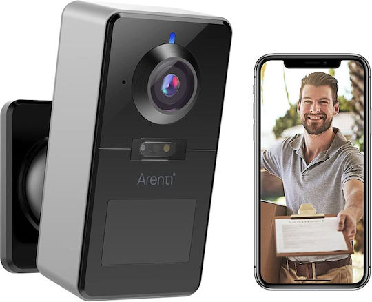 Arenti Power1 IP Überwachungskamera Full HD+ 4MP Wasserdicht Batteriebetrieben mit Zwei-Wege-Kommunikation