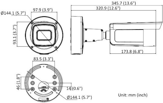 Hikvision DS-2CD2646G2-IZS IP Surveillance Camera Full HD+ 4MP Waterproof with Lens 2.8-12mm