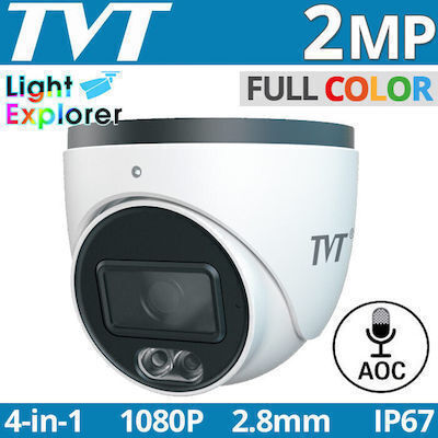 TVT TD-7524AS3 CCTV Κάμερα Παρακολούθησης Full HD 1080p Αδιάβροχη με Φακό 2.8mm