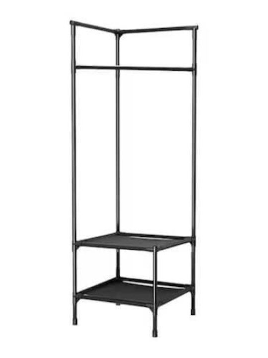 Cuier de podea Neagră 178x44cm