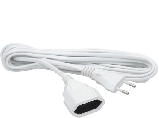 CHaralampidis Extension Cable Cord 2 x 0.75mm²/5m White