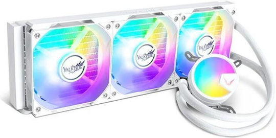 Valkyrie A360 Υδρόψυξη AIO CPU με 3 Ανεμιστήρες 120mm και RGB Φωτισμό Λευκή