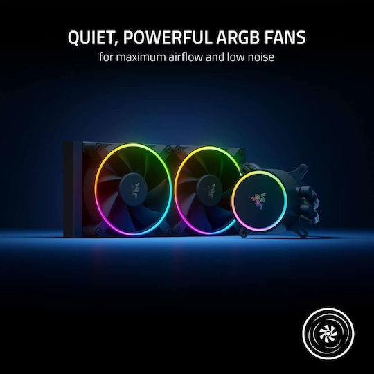 Razer Hanbo Chroma RGB AIO Sisteme De Răcire Cu Apă AIO CPU Cu 2 Ventilatoare 120mm