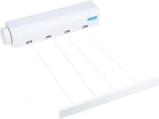 Wall Clothes Drying Rack Plastic with Hanging Length 3.2m