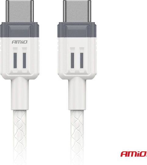AMiO Редовна USB 2.0 Кабел USB-C мъжки - USB-C мъжки 60W 1м (03908)