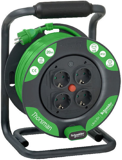 Schneider Electric 4 Plätze mit Kabel 15m Durchmesser 3 x 1.5mm² Schwarz
