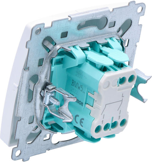 Kontakt-Simon Wall Switch Double Without Frame White