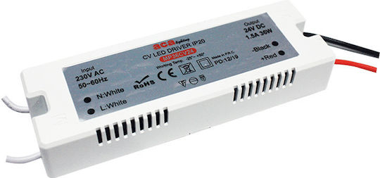 Aca Dimmable LED Power Supply IP20 Power 36W With Output Voltage 24V