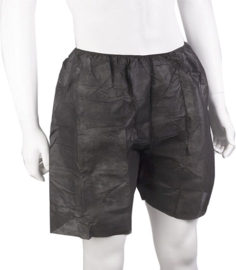 Bournas Medicals Εσώρουχο μιας Χρήσης Ανδρικό Non-Woven Boxer Μαύρο Μαύρο 50τμχ 121.007.M.BL