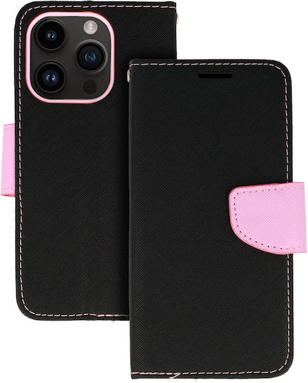Fancy Wallet Δερματίνης Μαύρο (Redmi Note 9)