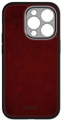 Moshi Napa Slim Back Cover Δερματίνης Midnight Black (iPhone 14 Pro Max)