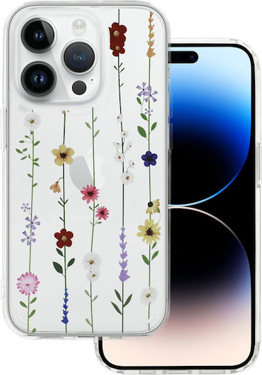 Tel Protect Flower Umschlag Rückseite Kunststoff Transparent (iPhone 15 Plus / 16 Plus)