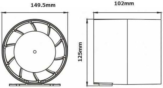 AirRoxy Arc Industrial Ducts / Air Ventilator 150mm