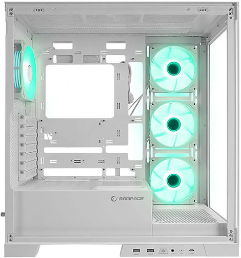 Rampage Hydra V2 Gaming Middle Tower Carcasă Calculator cu Fereastră Laterală Negru