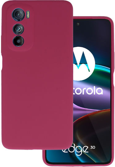 Задна корица Силикон / Пластмаса Бордо (Motorola Edge 30)