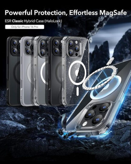 ESR Classic Hybrid Halolock Umschlag Rückseite Silikon Transparent (iPhone 17 Pro Max / iPhone 17 Pro / iPhone 16 Pro Max)