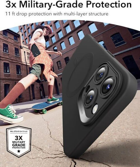 ESR Cloud Halolock Back Cover Silicone / Plastic 1.2mm Black (iPhone 16 Pro Max)