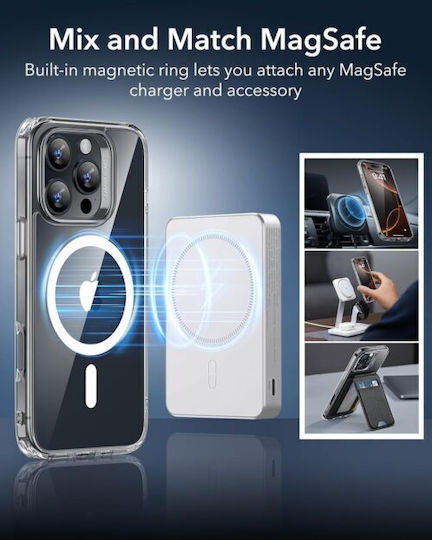 ESR Classic Hybrid Halolock Umschlag Rückseite Silikon Transparent (iPhone 17 Pro Max / iPhone 17 Pro / iPhone 16 Pro Max)