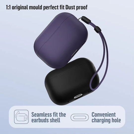 Blueo Husă în culoarea Negru pentru Apple AirPods Pro 2