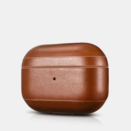 iCarer Vintage Leather Θήκη Δερμάτινη σε Κόκκινο χρώμα για Apple AirPods Pro