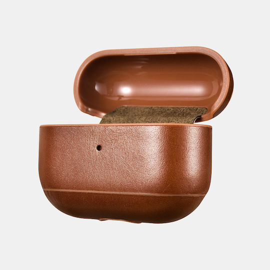 iCarer Vintage Leather Θήκη Δερμάτινη σε Κόκκινο χρώμα για Apple AirPods Pro