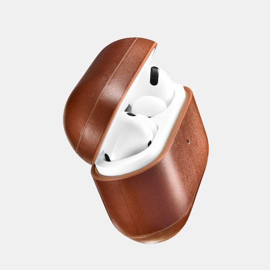 iCarer Vintage Leather Θήκη Δερμάτινη σε Κόκκινο χρώμα για Apple AirPods Pro